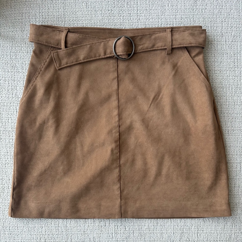Hollister faux suede mini skirt size S